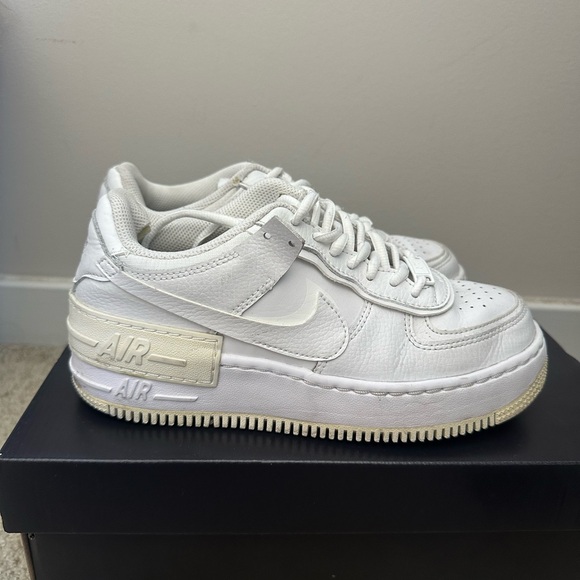 Nike Women's AF1 Triple Shadow - White Sneakers - size 6.5 - Picture 3 of 6